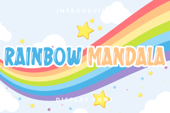 A Friendly Display Font: Rainbow Mandala for Editorial Design