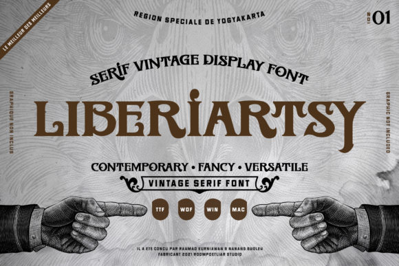 Liberiartsy: A Bold Vintage Font for Editorial Identity