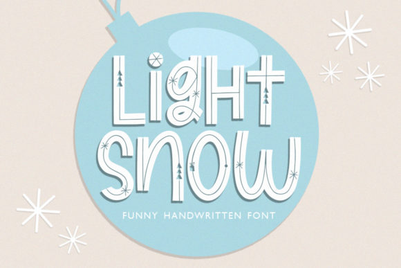 Light Snow: A Playful Display Font for Crafters and Product Design