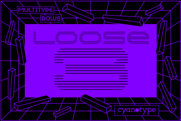 MultiType Rows Loose 3: A Pixelated Font for Distinctive Website Headings