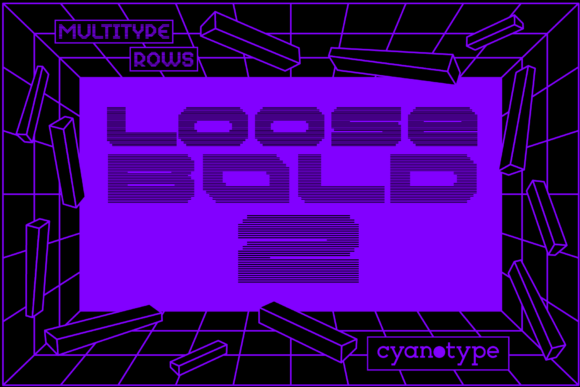 MultiType Rows Loose Bold 2: A Pixelated Font for Bold Digital Brands